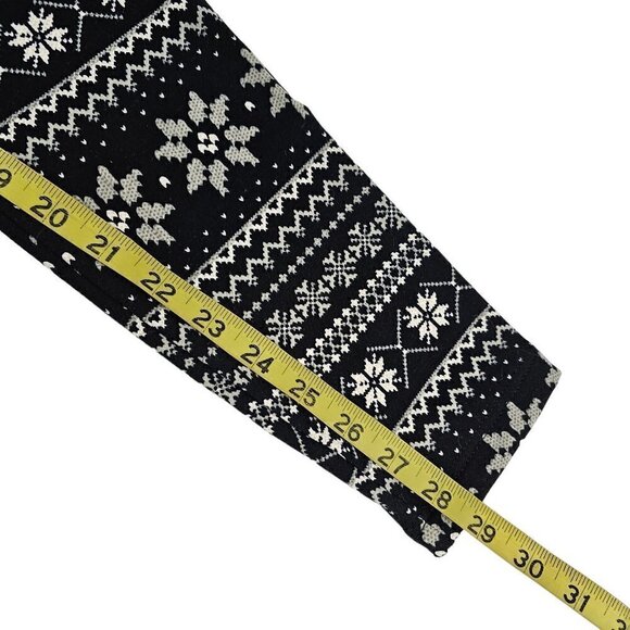 Time and Tru Women’s Soft High Rise Fitted Fair Isle Christmas Leggings - Picture 15 of 16